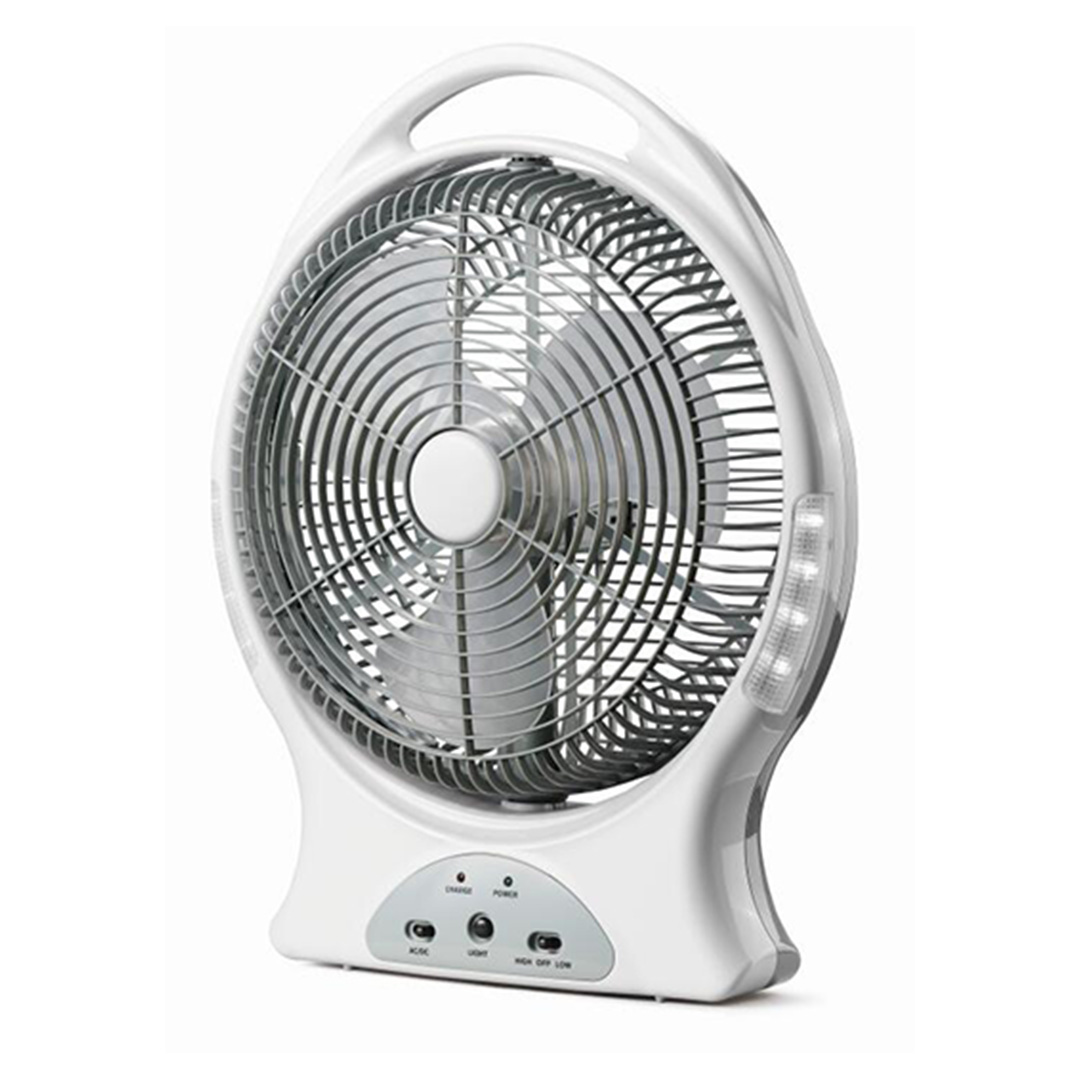 IMPERIAL 12" POARTABLE FAN -- RECHARGEABLE -- POARTABLE -- LED LIGHT -- GREAT NECESSITY PRODUCT  ( 4 )